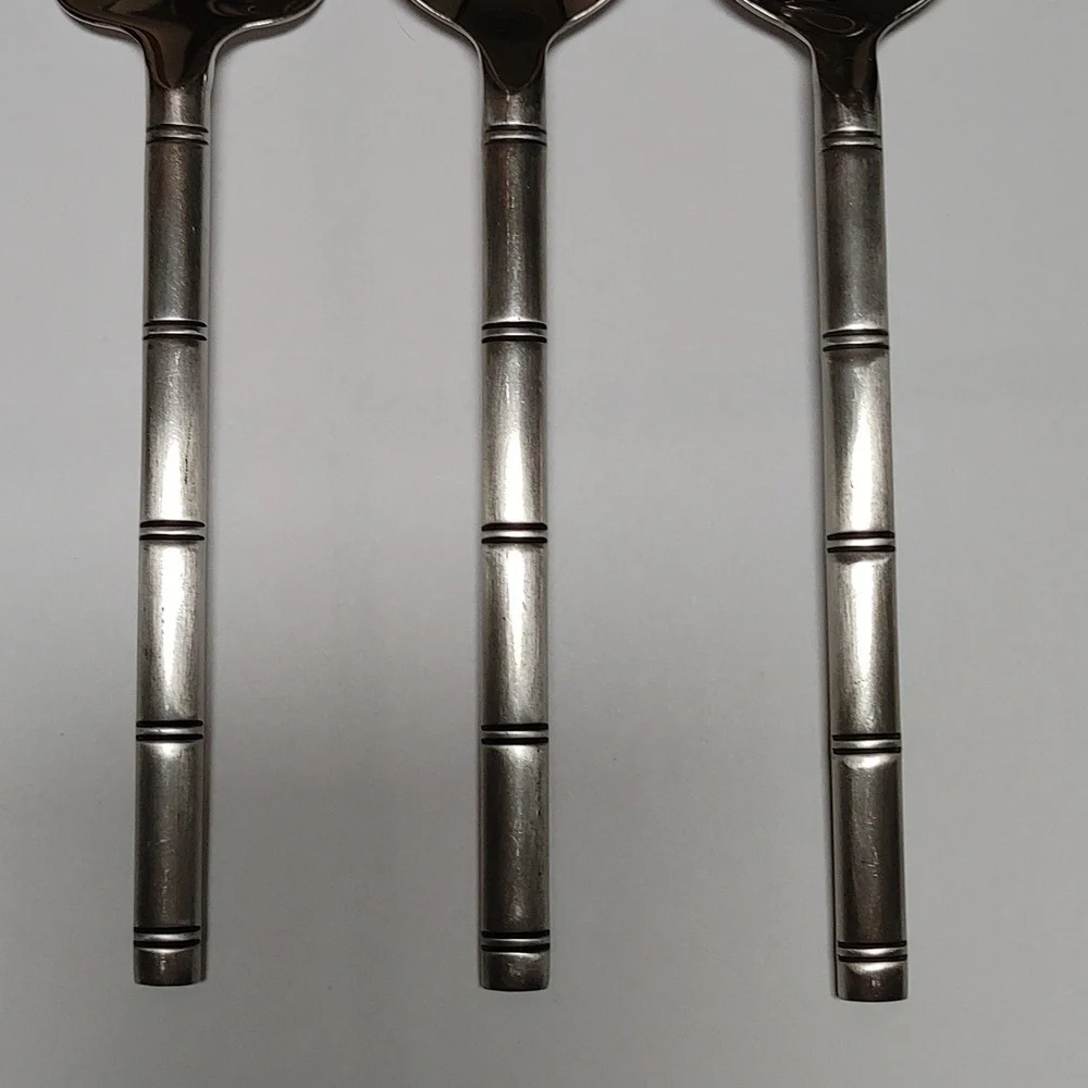 Pier 1 Stainless Steel Bamboo Design Serving Flatware